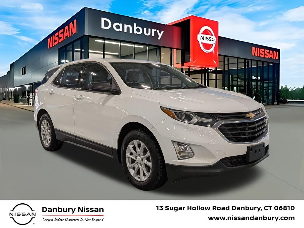 2018 Chevrolet Equinox LS in Summit White — front three-quarter view